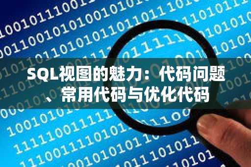 SQL视图的魅力：代码问题、常用代码与优化代码