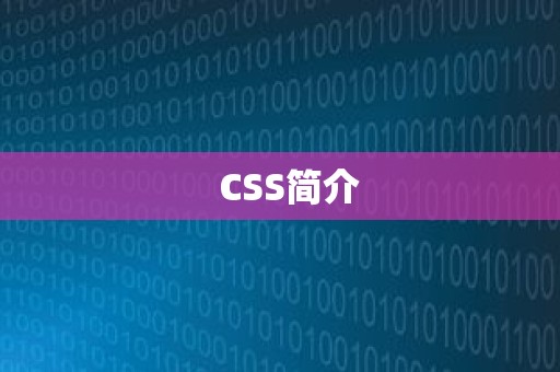   CSS简介