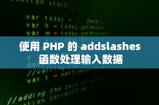 使用 PHP 的 addslashes 函数处理输入数据